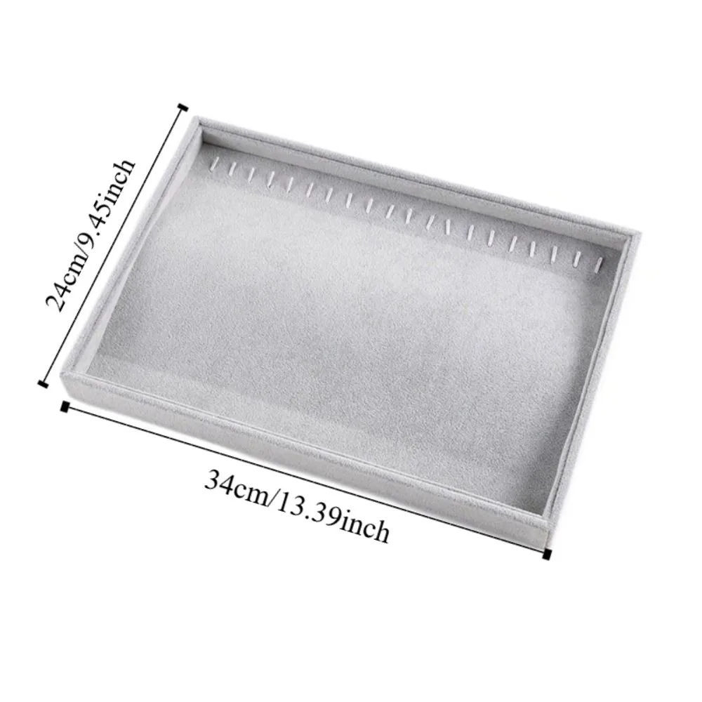 Vassoio per gioielli in velluto di grande capacità Collane Scatola per gioielli di moda Bracciali Custodia per esposizione di gioielli Espositore per gioielli