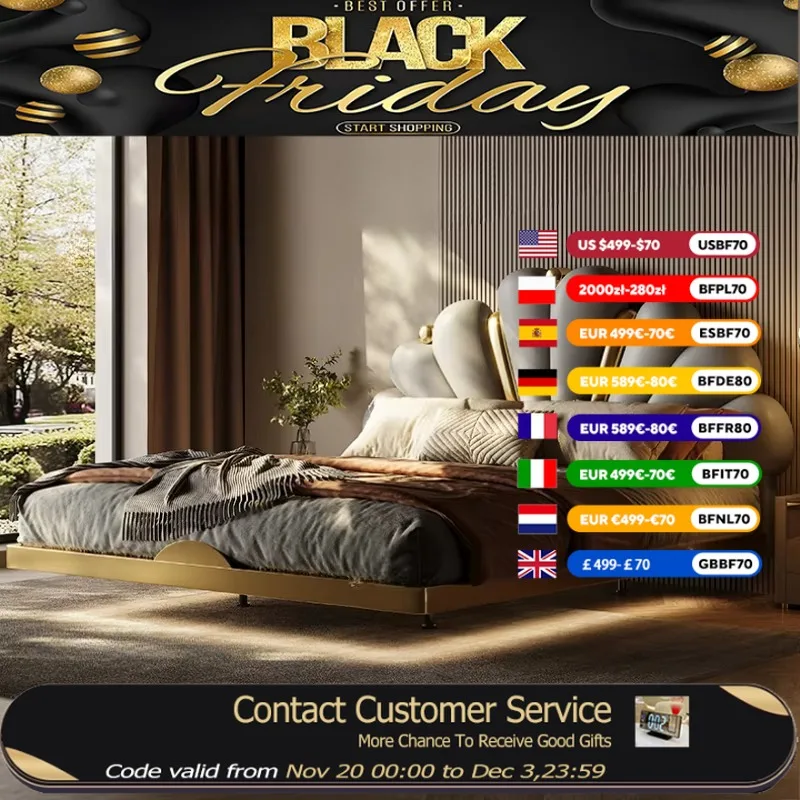 

Nordic King Size Double Bed Simple European Style Luxury Frame Double Bed Pretty Modern Cama Matrimonial Bedroom Furniture