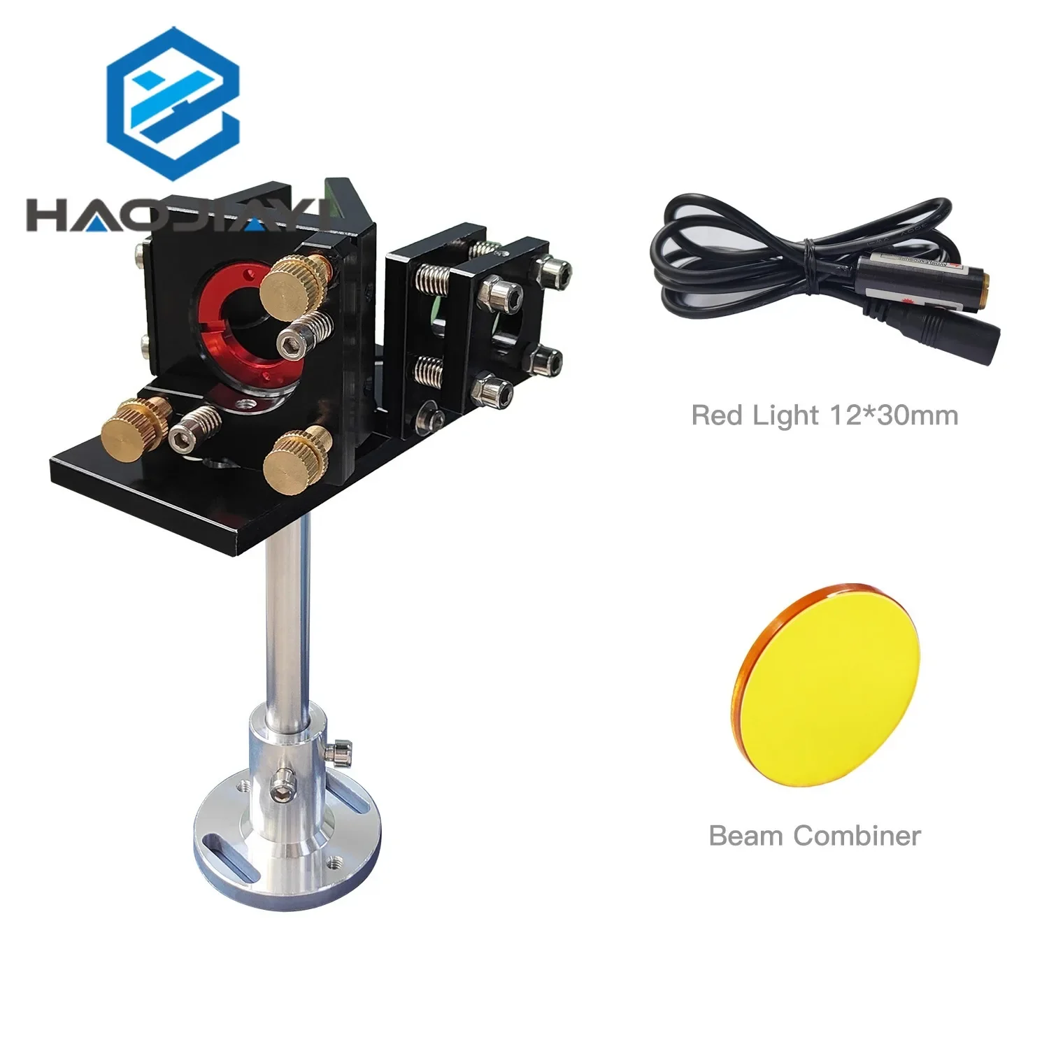 ZnSe Laser Beam Combiner Set D20/25mm ZnSe Beam lens+Combiner Mount Red Pointer for CO2 Laser Engraving Cutting Machine
