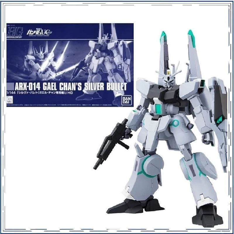 

BANDAI Gundam модель ARX-014 GAEL CHAN'S серебряная пуля 1/144 HGUC HG на полке оригинальные аниме экшн-фигурки модели игрушки