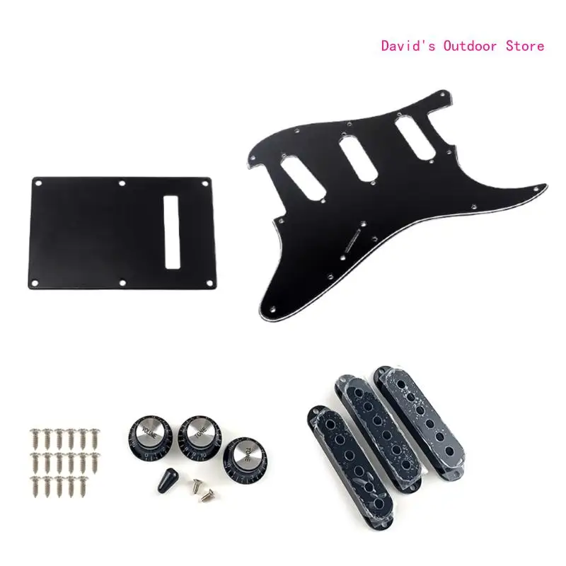 

Electric Guitar Single Coil Pickguard Set Back Plate Pickup Cover Scratchplate X3UA