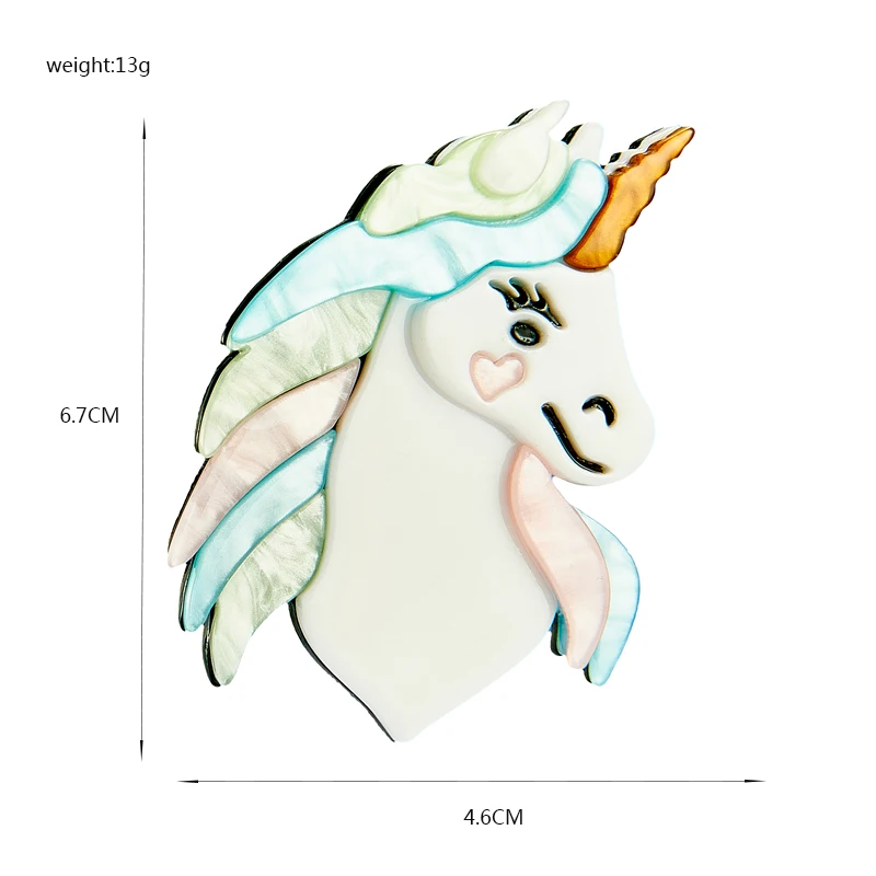 YAOLOGE New Acrylic Lion Elephant Horse Brooches For Women Kids Cartoon Animals Brooch Pins Lapel Badges Party Dress Jewelry