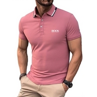 Men's high-quality embroidered logo short sleeved polo shirt, summer fashion casual breathable cool top