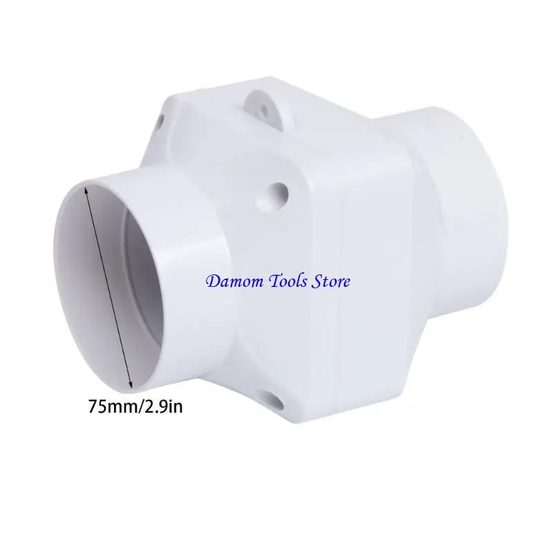 57BE Strong 75mm PVC Fan Pipeline Fan Fan Fan Fan For Kitchen and Bathroom and Factory Use