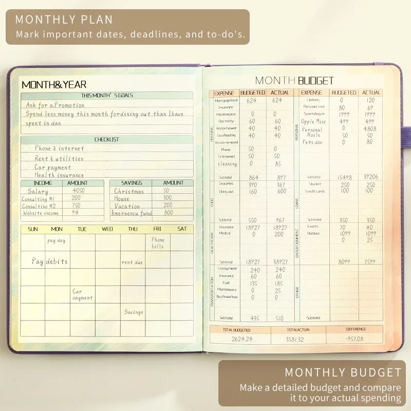 Monthly Budget Planner Elegant Budget Book Finance Planner and Bill Organizer Elegant Financial Planner Organizer Budget Book