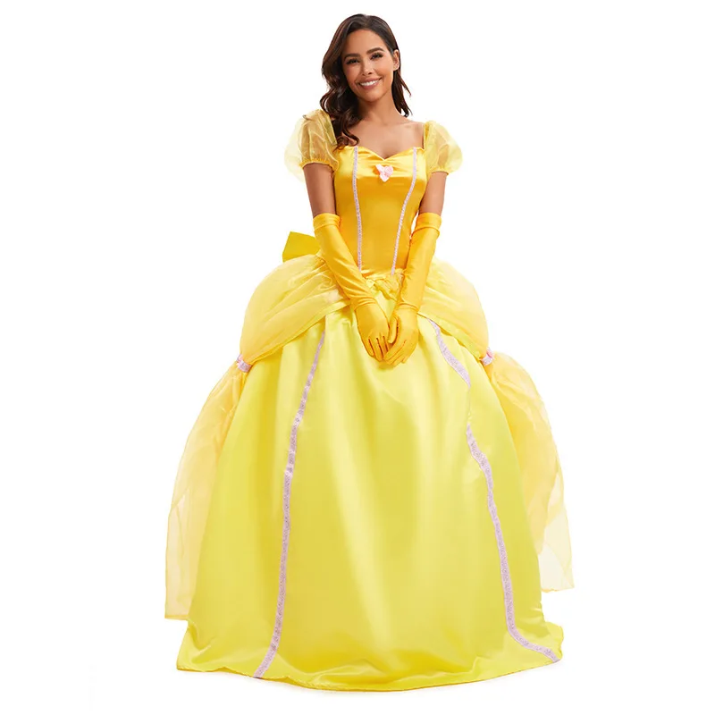 أزياء Princ Dr Cosplay loween Beau and the Beast Belle للنساء ملابس عرقية صينية تقليدية عبر الحدود