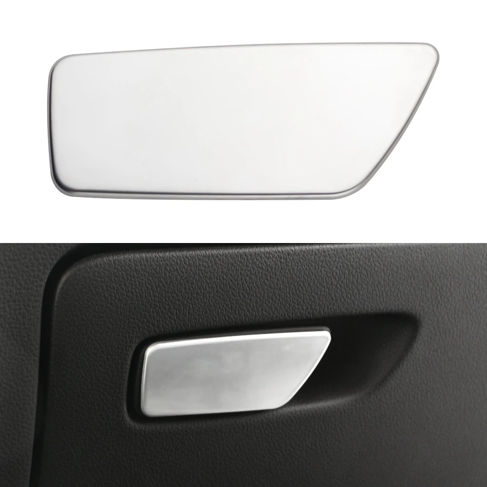 Stainless Steel LHD Car Copilot Storage Box Handle Sticker Cover for Audi A3 8V 2013 2014 2015 2016 2017 2018 2019 Accessories