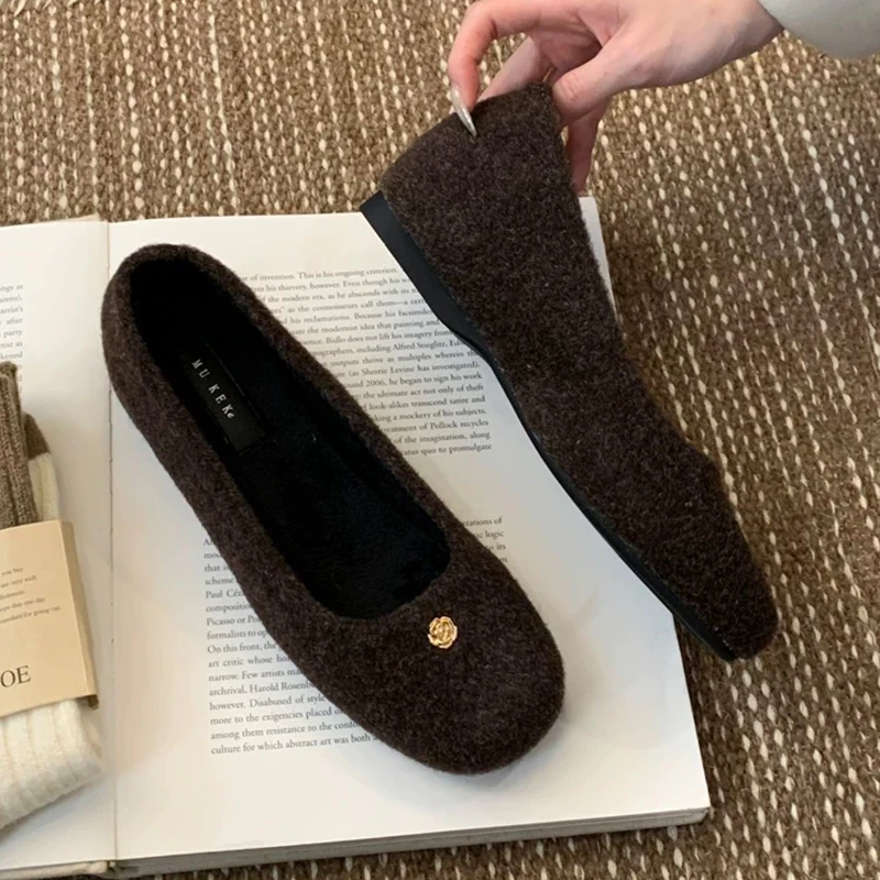 

Loafers Shoes for Women Suede Shallow Fashion Dress Shoes Cozy Casual Autumn Sport Shoes 2025 New Trend Walking Mujer Zapatos