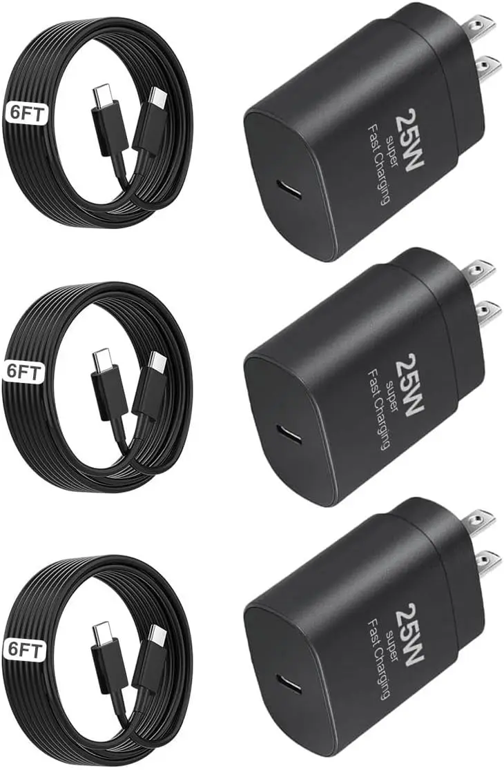 

25W USB C Charger Fast Charging Block Type-C Power Adapter for Samsung Galaxy S25 S24 S23 S22 S21 Ultra Note 20 Android