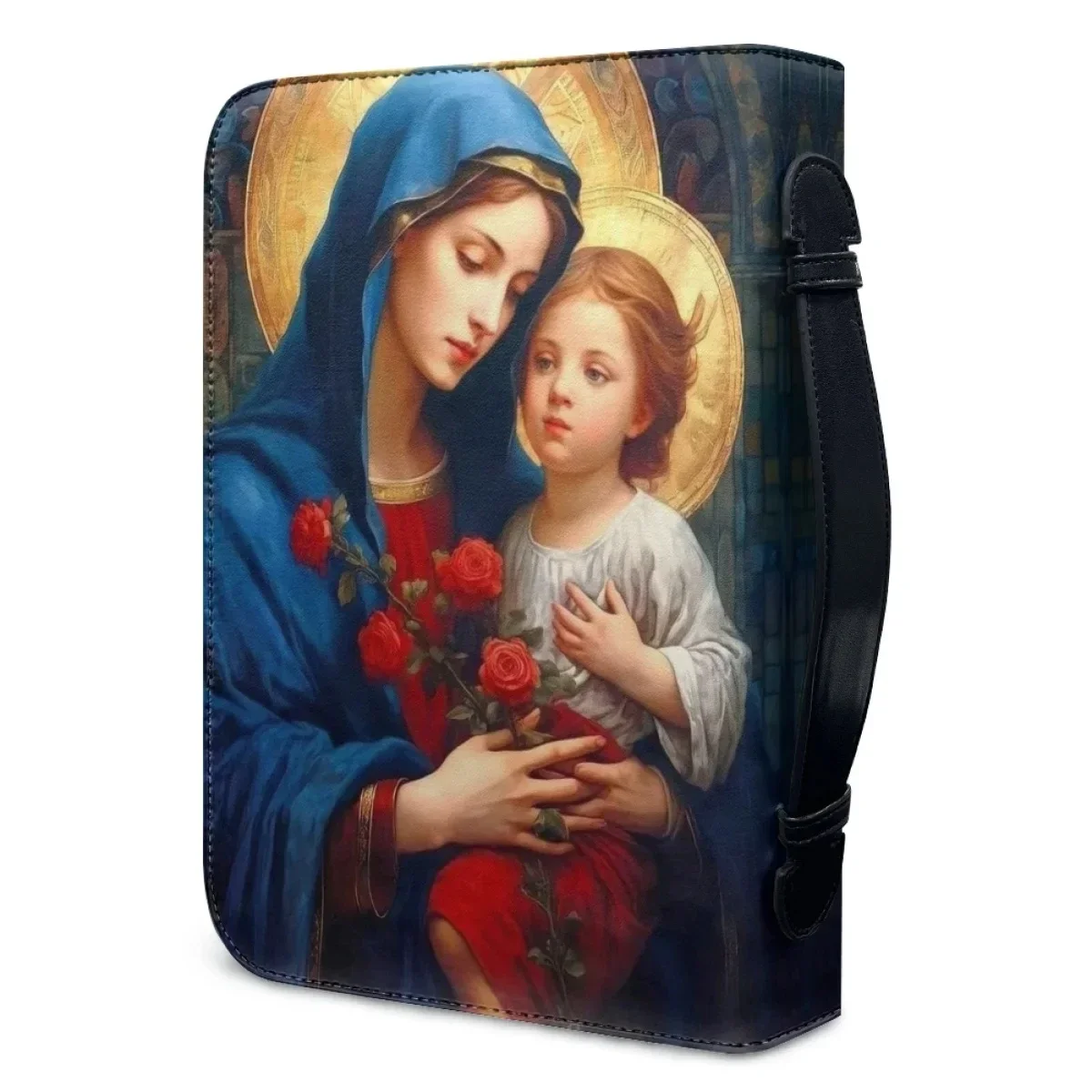 Bíblia Caso Capa Com Virgem Maria Padrão Para Mulheres, Bolsas De Couro, Livro De Estudo Bíblico, Santo Caixas De Armazenamento, Christian Print, Hot, Novo