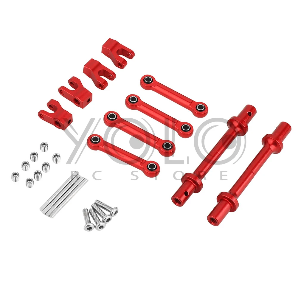 Een Set Aluminium Voor en Achter Anti-Tilt Rod Bar Set Voor 1/18 RC Losi Mini LMT Monster Truck auto Alle Metalen Upgrade Onderdelen