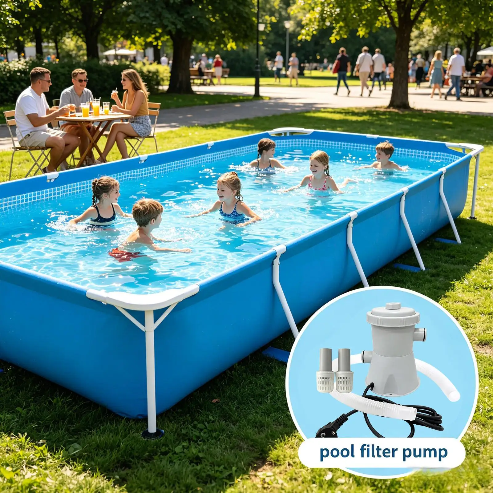 Garden Pool Water Filter Pump Set Water Sand Filtration Equipment Set ground Swimming Pool Sand Filtration Pump Set