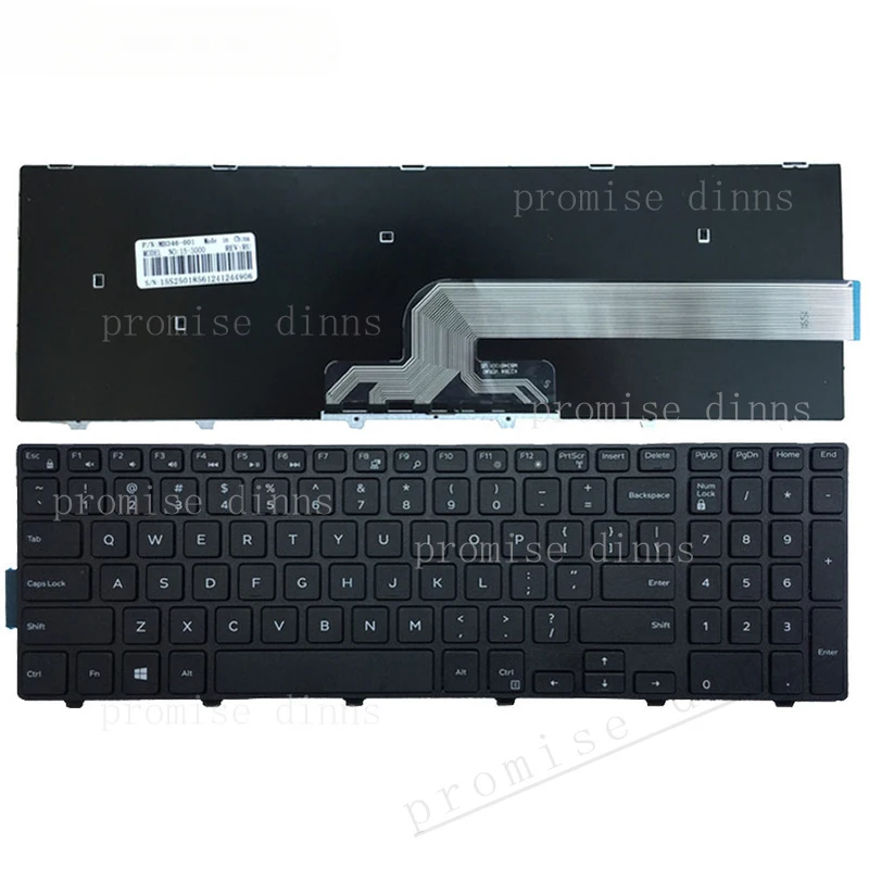 Teclado retroiluminado estadounidense para DELL Inspiron 15 serie 5000 5552 5555 5557 5558 5559 P57F