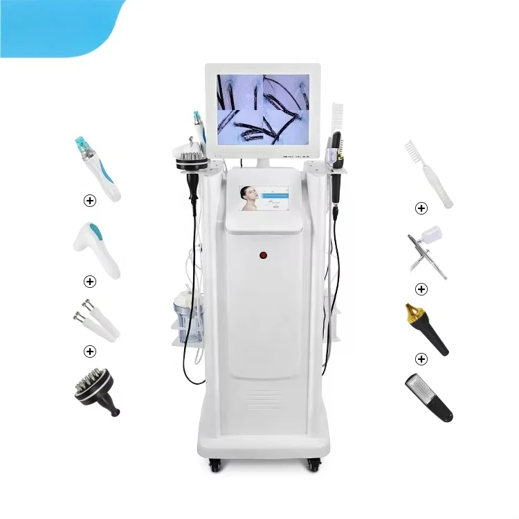 8 in 1 Scalp Care Massager with 50X 200X CryoHydro Analysis Hair Follicles Detector Skin Care Scalp Massage Device