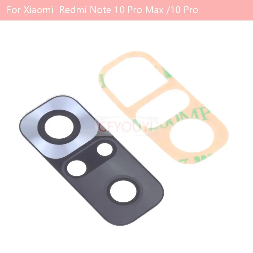 2pcs/lot Back Camera Lens for Xiaomi Redmi Note 10 Pro Max / Redmi Note 10 Pro M2101K6G M2101K6R M2101K6P M2101K6I