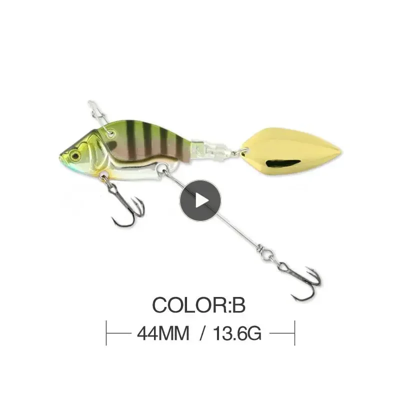 

Rotating Metal VIB vibration Bait Spinner Spoon Fishing Lures 13.6g 4.4cm Jigs Trout Winter Fishing Hard Baits Tackle Pesca