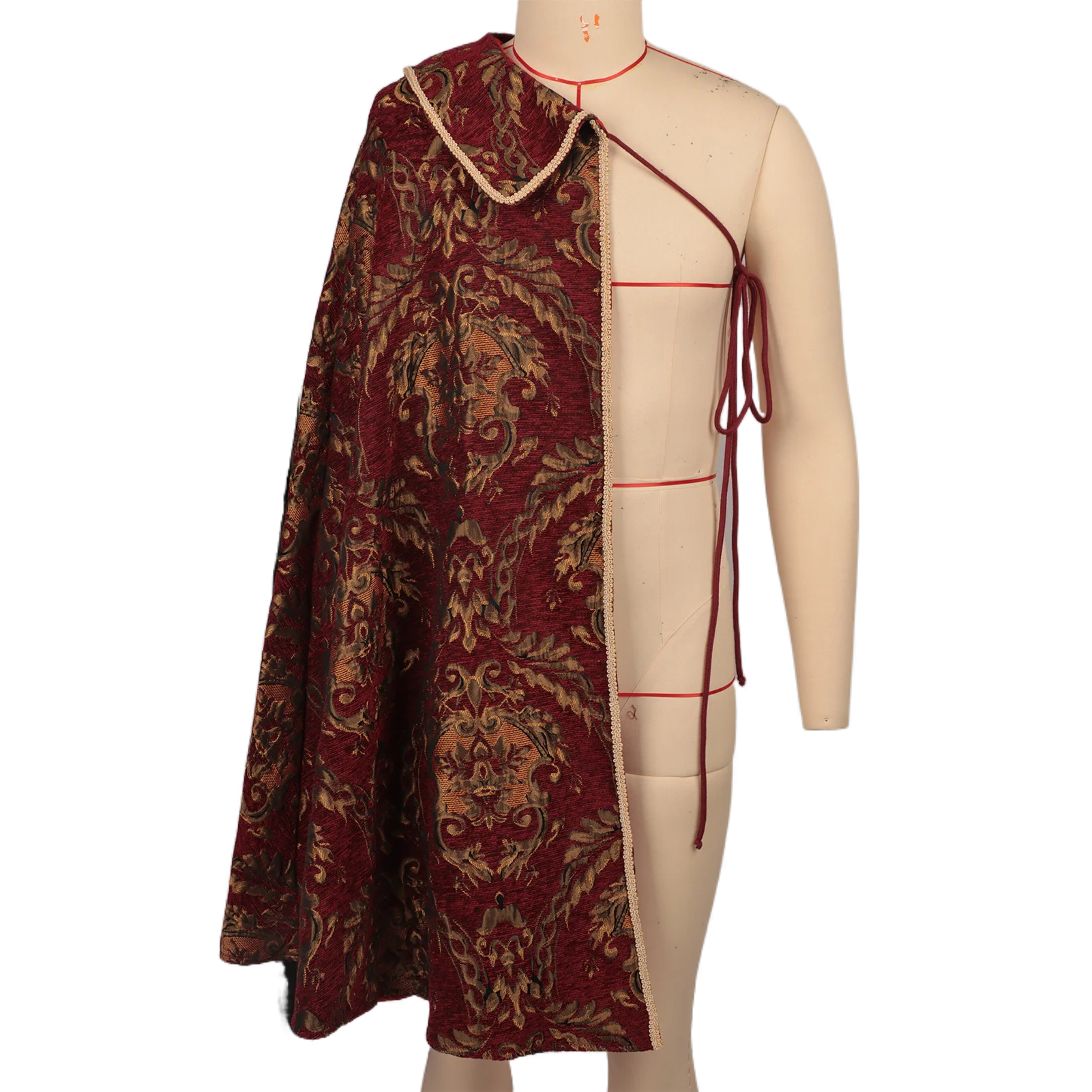 

Medieval Half Shoulder Cape Renaissance Shawl Shrug Floral Cloak Victorian Clothing Noble Costume