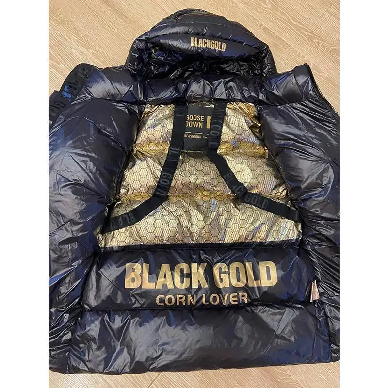 Schinteon Damen-Daunenjacke mit weißer Ente und Kapuze, lässig, über Größe, Herbst und Winter, warm, locker, dick, kurz, Outwear, 2024, Neu