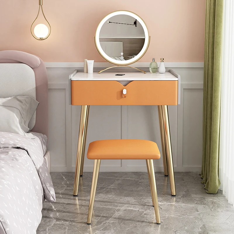 Narrow Nordic Desings Dressing Table Girls Small Mirror Light Dressing Table Vanity Mobile Coiffeuse De Chambre Furniture