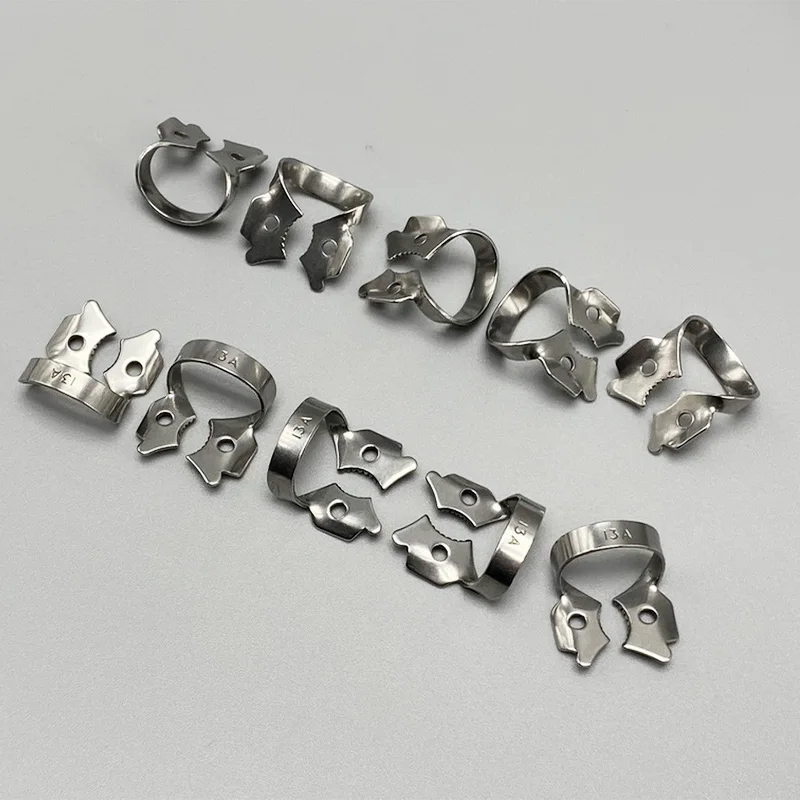 اللبية الأسنان المطاط السد المشابك الترميم حاجز كليب إطار من الاستانلس استيل حامل للأسنان المولي 12A 13A 14A طب الأسنان #2