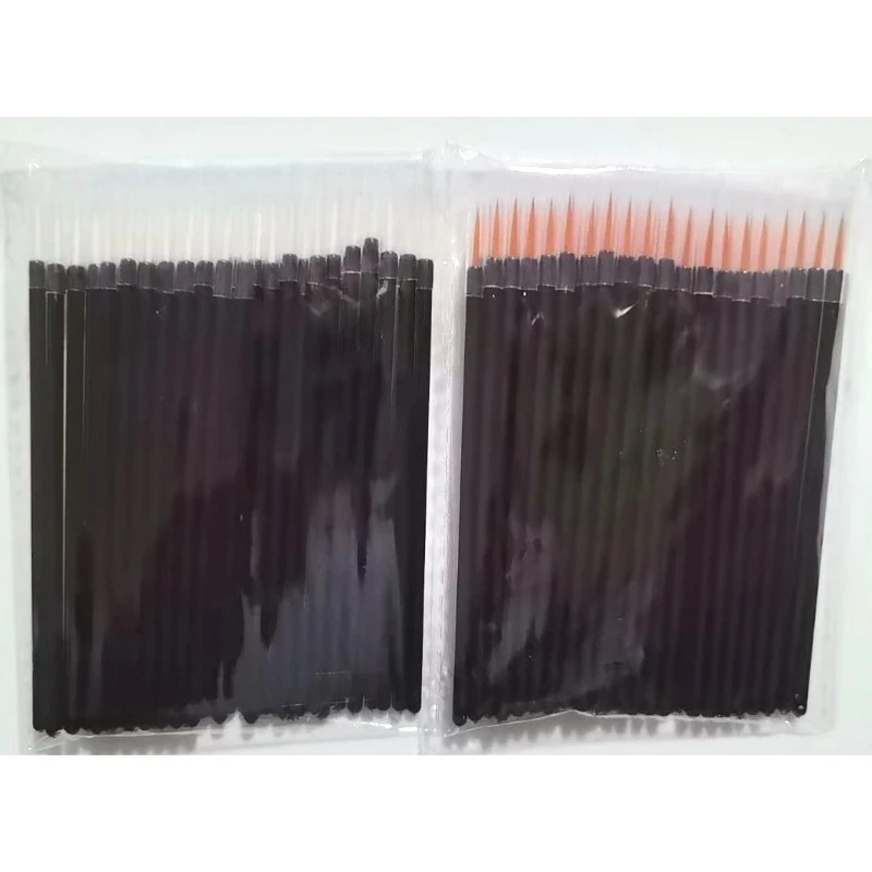 50/100/200Pcs Disposable Eyeliner Brushes Set Precision Fine Fiber Beauty Tools for Eyelash & Lip Makeup Professional Applicator