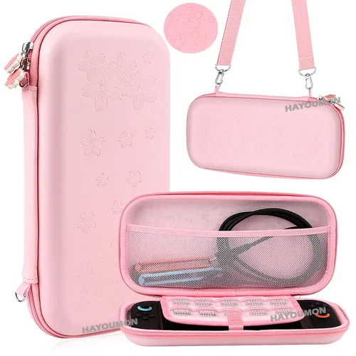 Imagen 2 del producto Bolsa de transporte de almacenamiento portátil Sakura para Switch 2, funda impermeable de PU, caja de almacenamiento para NS2 Switch 2, accesorios de juego