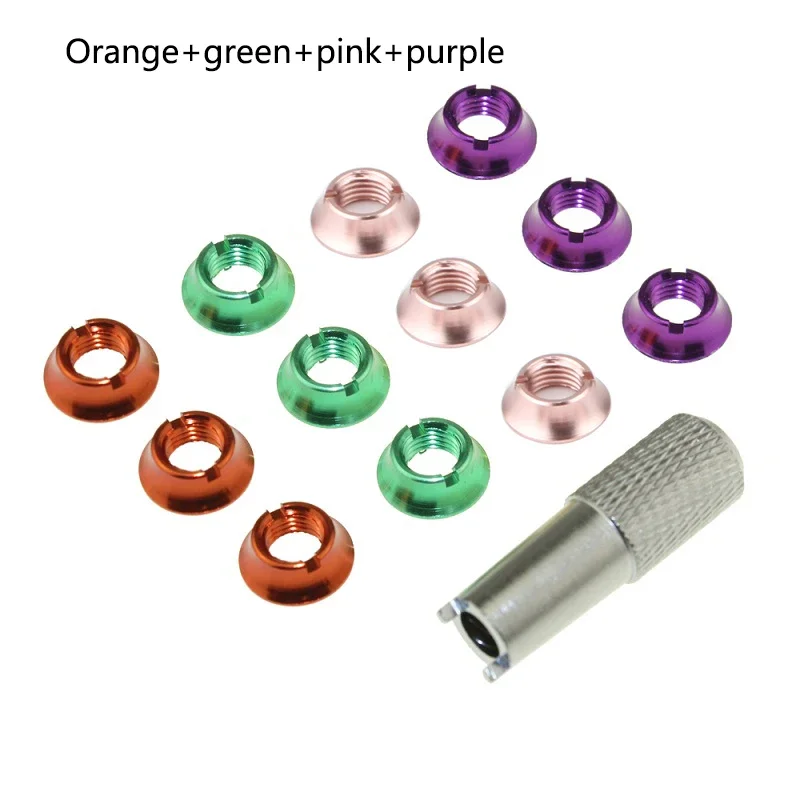 12pcs STAR POWER Radio Control Switch 7 Color Nut with 1pcs Wrench for  RadioLink Futaba JR Frsky i6