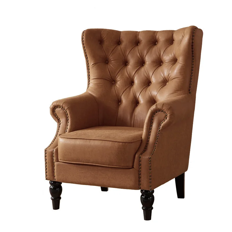

High backrest sofa American tiger chair technology cloth buckle single person free dismantling and washing leisure single chair