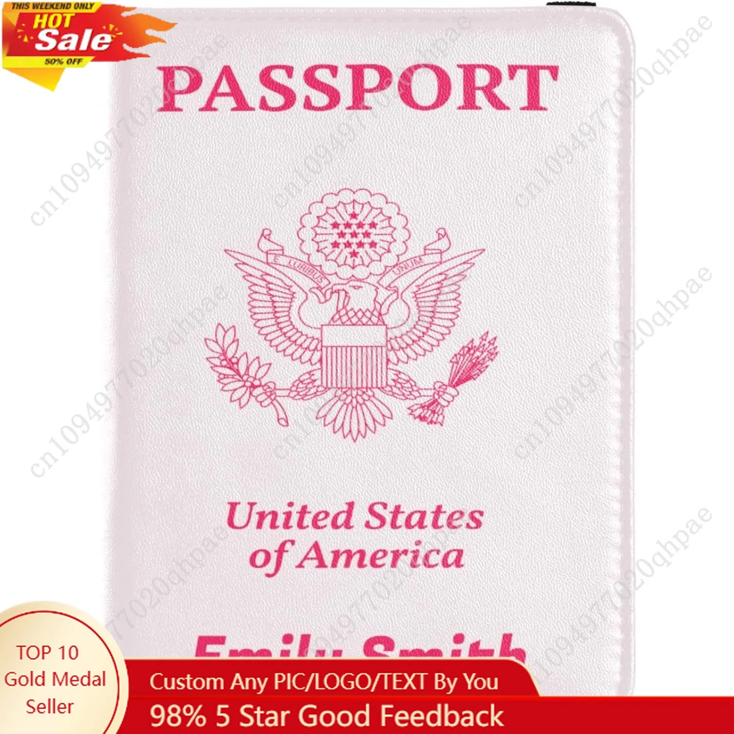 

Personalized Passport Holder Cover Wallet Combo Custom Name PU Leather Passport Vaccine Card Protector for Women Men Travel Gift