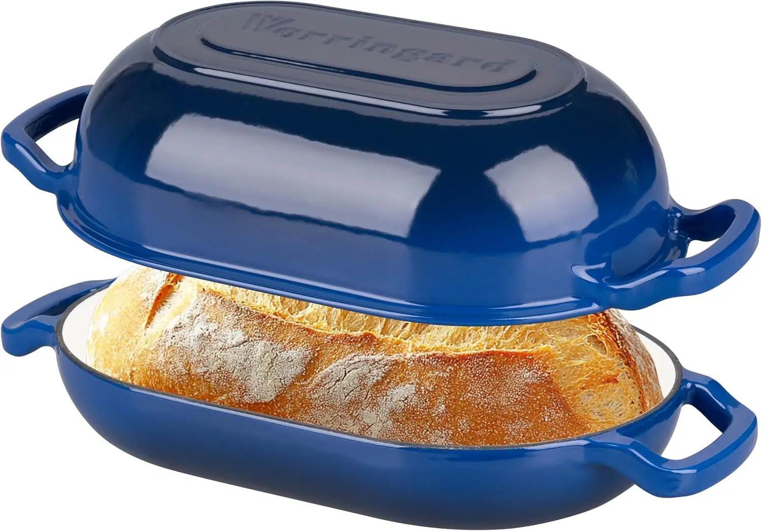 

Enameled Cast Iron Dutch Oven for Bread Baking, 5QT Blue