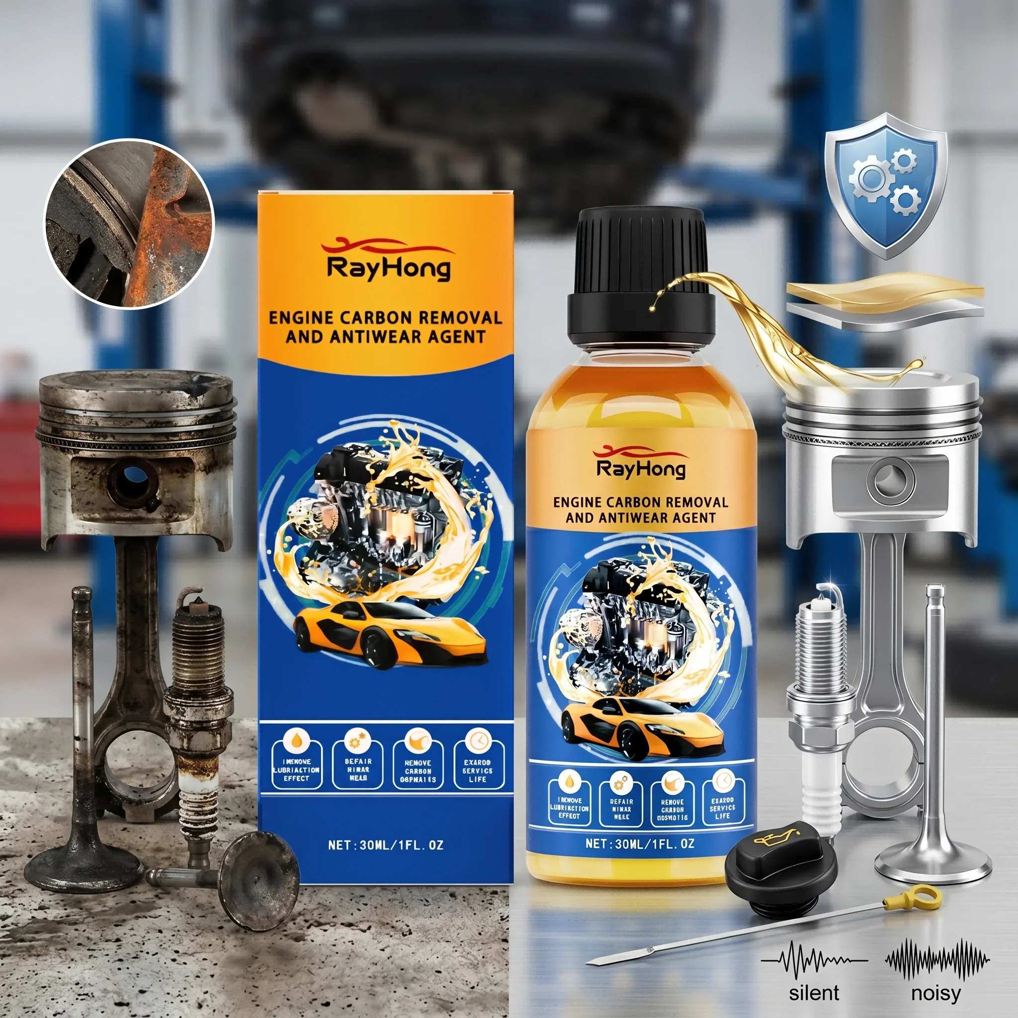 Car Engine Protection Agent Oil Additive Reduce Engine Noise Wear Remover Carbon Deposit Repair Engine 30ml DIY Car Repair