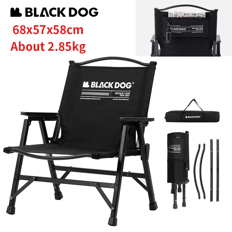 Naturehike BLACKDOG Kermit เก้าอี้กลางแจ้ง Camping ตกปลาพับเก้าอี้ยุทธวิธีอลูมิเนียมที่ถอดออกได้อาร์มแชร์แบบพกพา