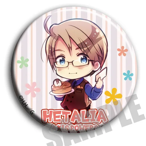 hetalia cute значок аниме Axis Powers 58mm broche badges значок