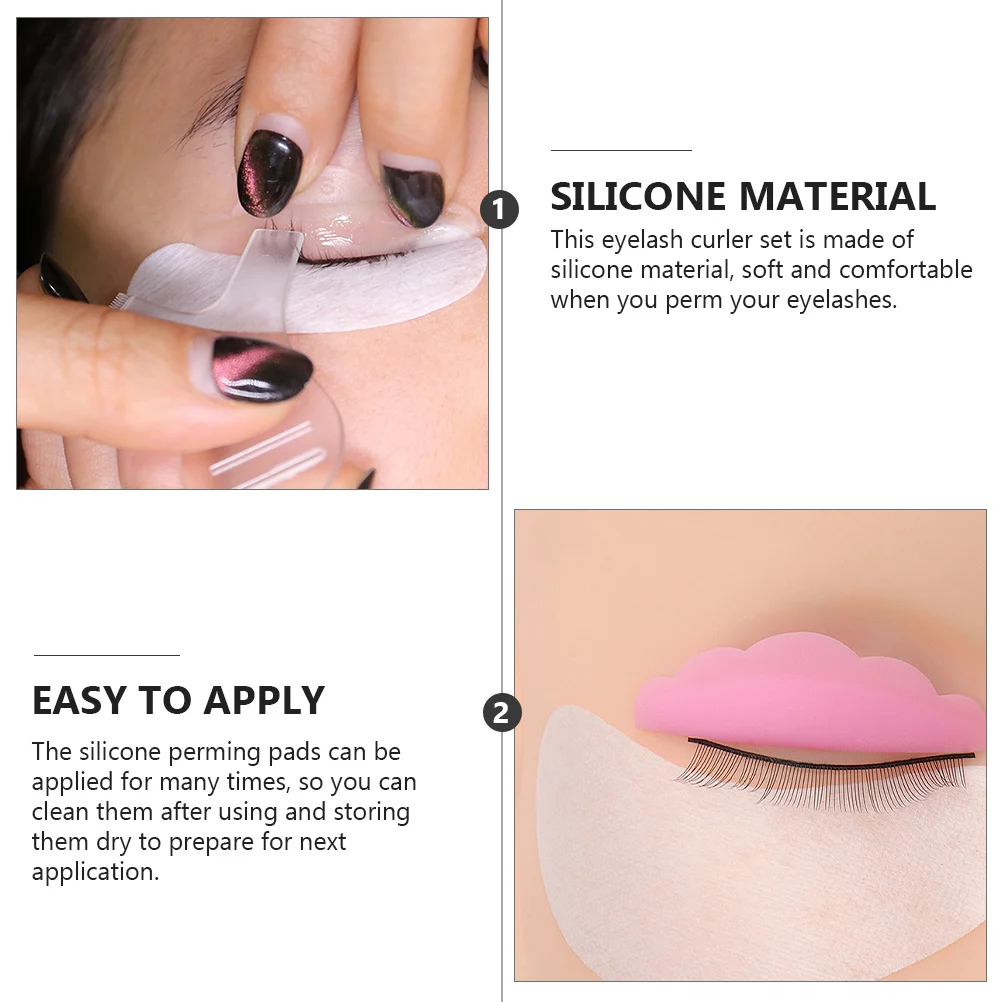 

Eyelash Perming Pads Silicone Reusable Curler Set For Natural Curly Lashes Beauty Salon Home Use All Eye Shapes