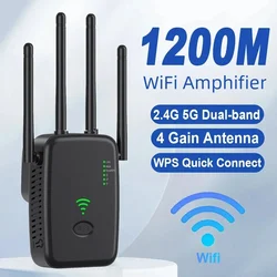 NEW 1200Mbps Wireless Router WiFi Repeater 2.4G 5G WiFi Signal Amplifier Extender Router WIFI Booster for Home Office