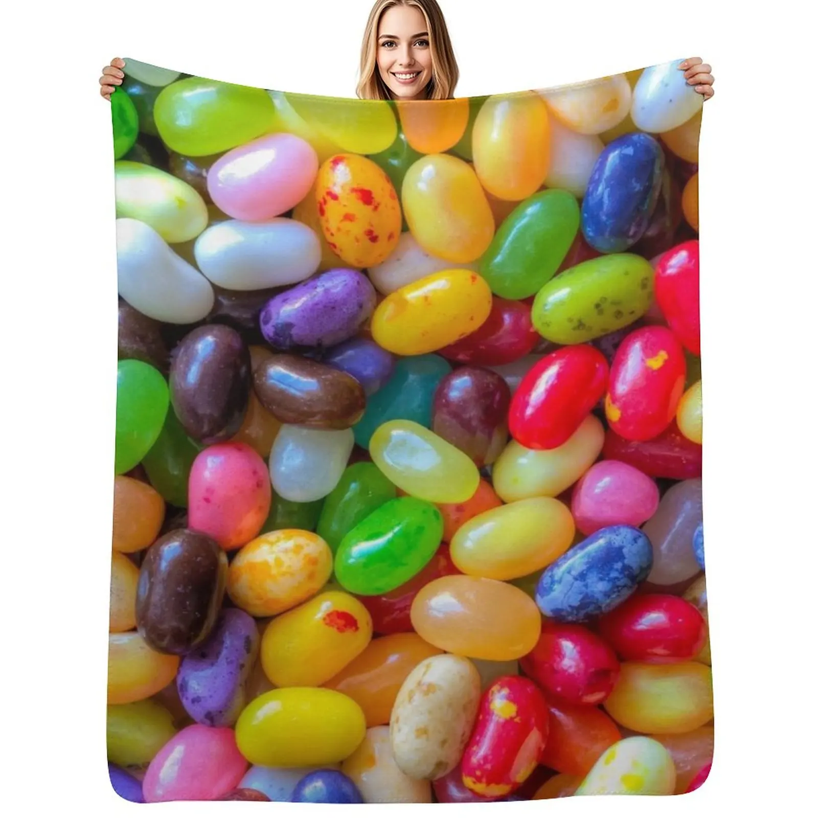 Jelly Beans Throw Blanket Loose Beautifuls Giant Sofa Thins Blankets For Baby Flannels Blankets