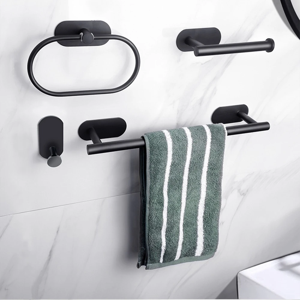 No Drilling Toilet Paper Holder Bathroom Roll Tissue Towel Dispenser Hanger Stainless Steel Napkin Storage Kitchen Accessories