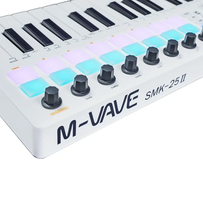 M-VAVE SMK-Ⅱ 25 Key MIDI Keyboard Controller with 16 RGB Drum