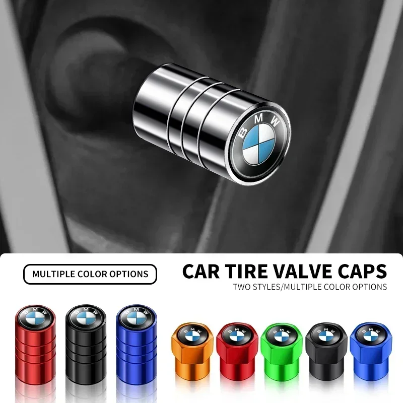 4pcs Metal Car Wheel Tire Valve Air Stem Cap Covers For BMW M M3 M5 F10 F30 F20 E28 E30 E34 E36 E39 E46 E91 Performance X1 X2 X5