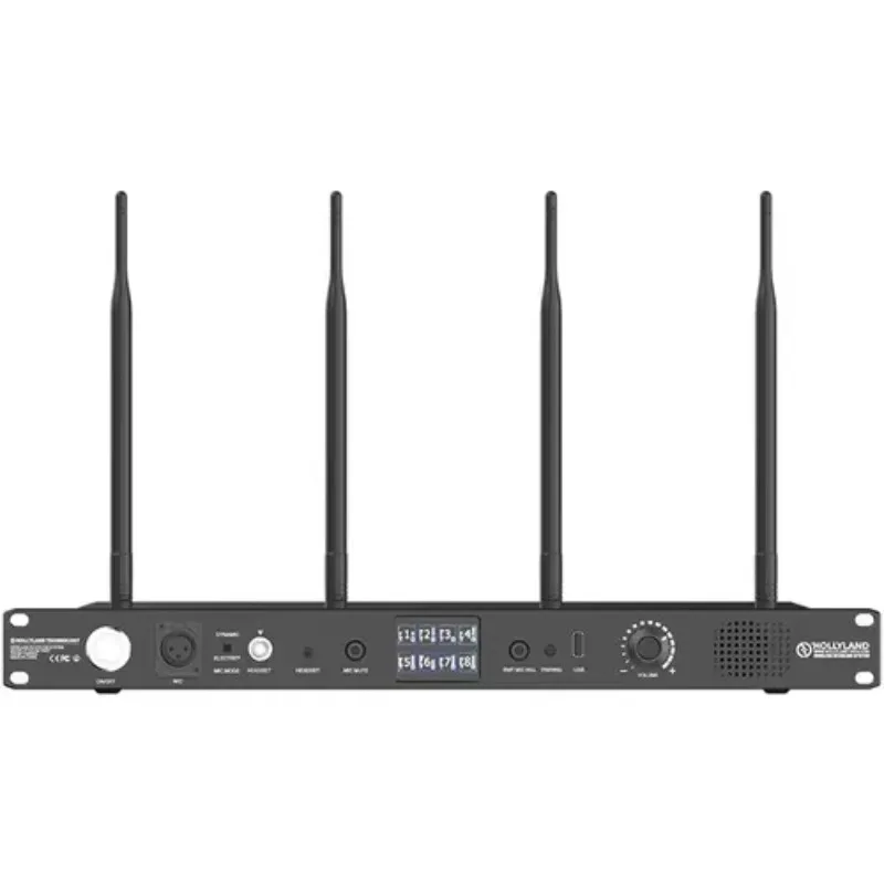 2026 New Syscom 1000T-8B Full-Duplex Intercom System Wireless Transmission Communication With Eight Beltpacks and Headsets