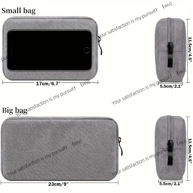 Waterproof Digital Accessories Storage Bag for Mobile Phone USB Cable Band Large Capacity Portable Travel Carrying Organizer Bag