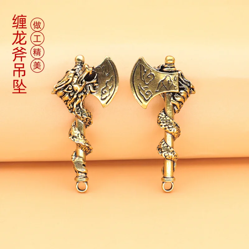 National Fashion Faucet Axe Keychain Pendant Christmas Brass Retro Small Commodity Ornaments Popular Boutique Stall Wholesale
