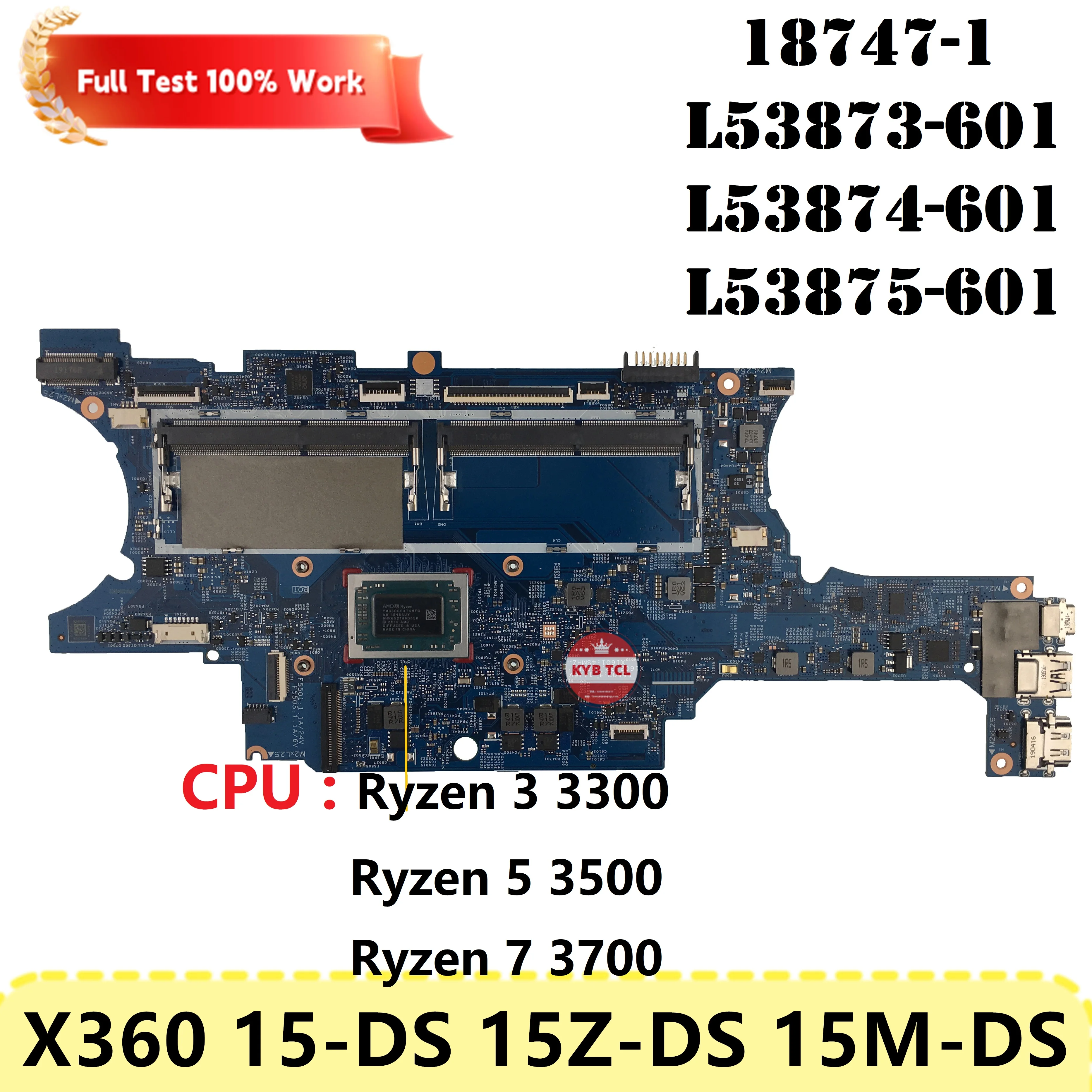 

For HP X360 15-DS 15Z-DS 15M-DS 15m-ds0000 15M-DS0011DX Laptop Motherboard 18747-1 L53874-601 L53875-601 L53873-601 Notebook