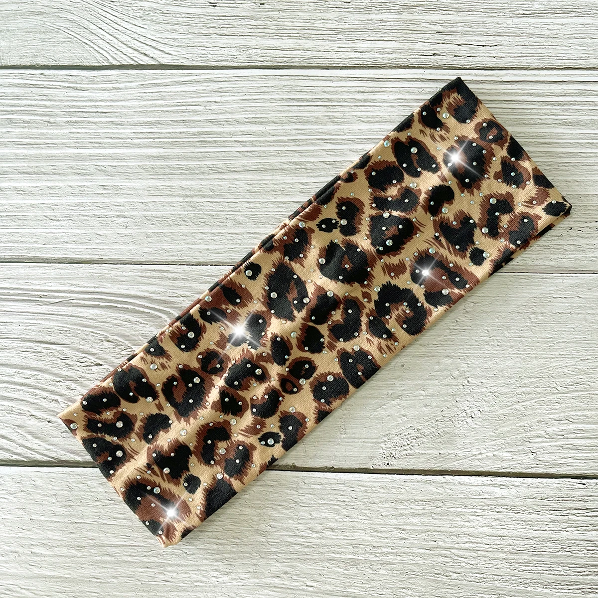 

1pc Rhinestone Leopard Printed Women Headband For Lady Girls Shopping Face Wash Hairband Turban Bandana Fashion Hair Accessories