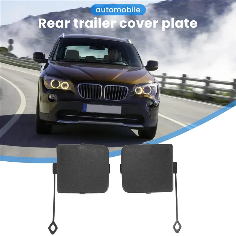 

1 Pair Rear Bumper Towing Tow HOOK Eye Cover Cap 51122990609 51122990610 For BMW X1 E84 2009-2016