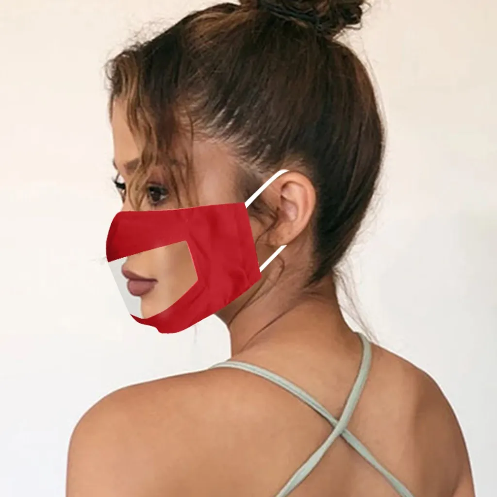 Transparent Window Fashionable And Personalized Design Mask Suitable For Deaf And Mute People To Display Expressions Face Mask