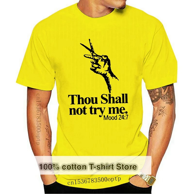 Hairstylist Thou Shall Not Try Me Men T-Shirt Grey Cotton S-6Xl Made In Usa Streetwear Tee Shirt