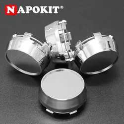 4pcs/lot High 60MM Chrome Plastic Flat Surface Car Wheel Center Hub Caps Dust Cover Auto Rim Tire Hubcap