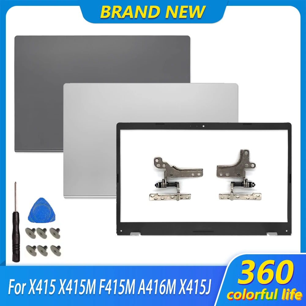 New For X415 X415M F415M A416M X415J X415UA DA KA FA Laptop LCD Back Cover Front Bezel Palmrest Lower Bottom Case Gray 14.0