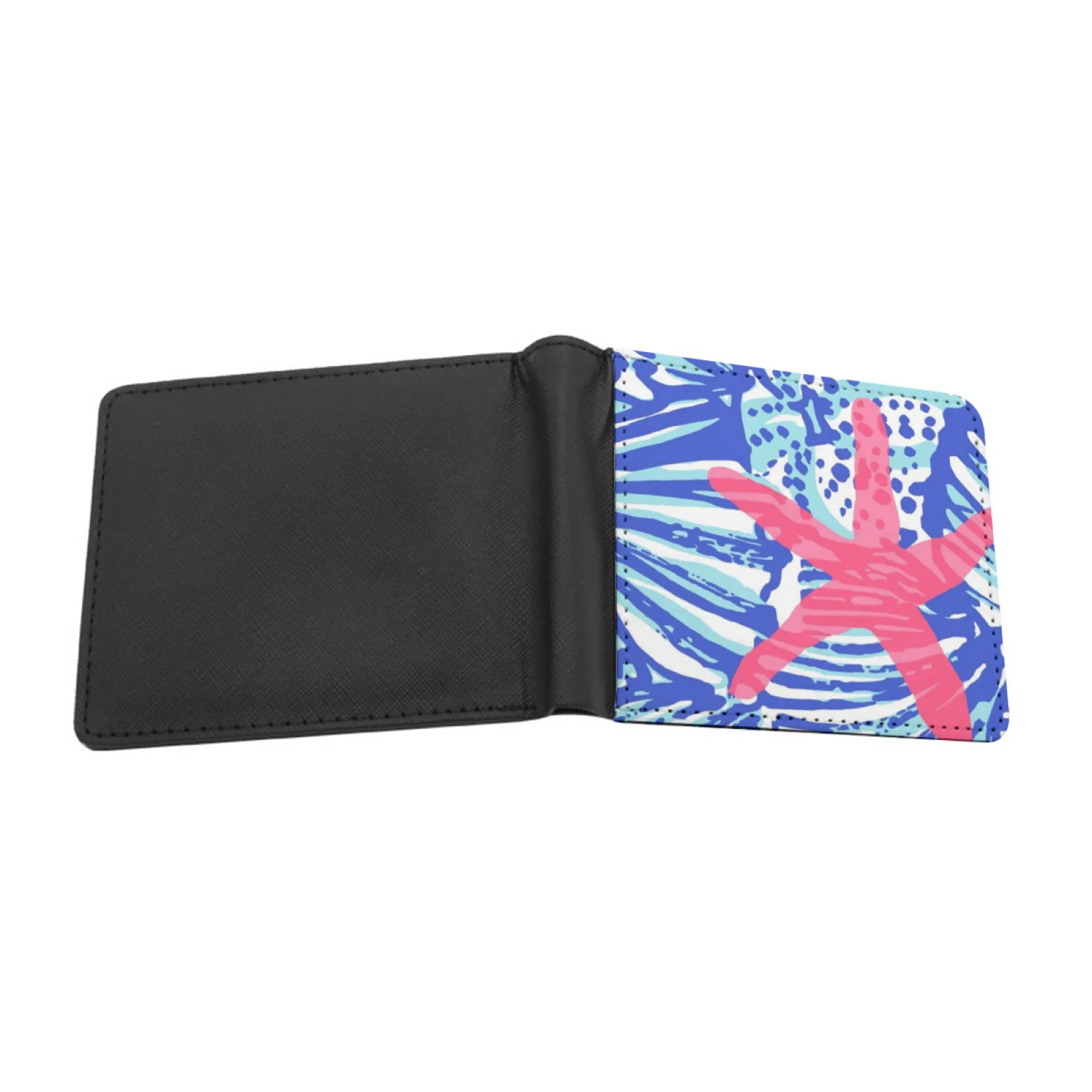 Shell And Starfish Men Wallets Card Man Wallet Short Purse Bi-Fold Personalized Purses Geometric Modern Influencer Textile